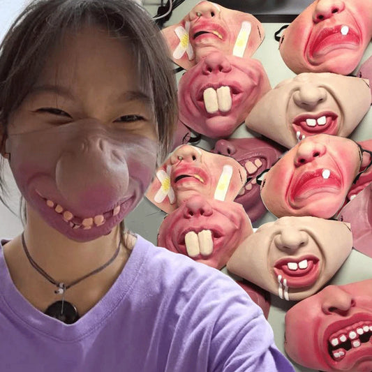 Masques en Latex Grimaces Drôles – Accessoire Humoristique pour Halloween