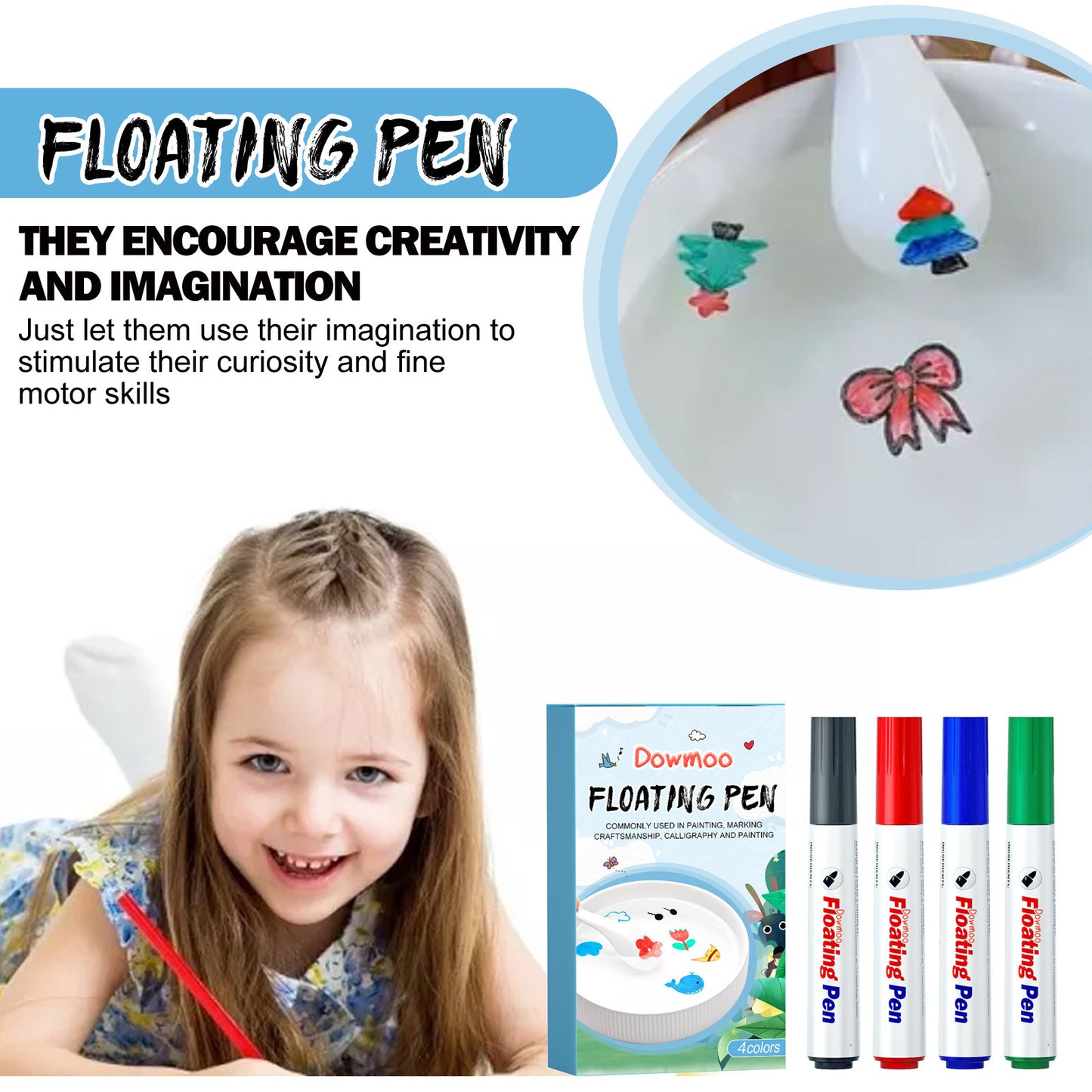 Feutres à Encre Magique, pour des Dessins Flottants sur l'Eau