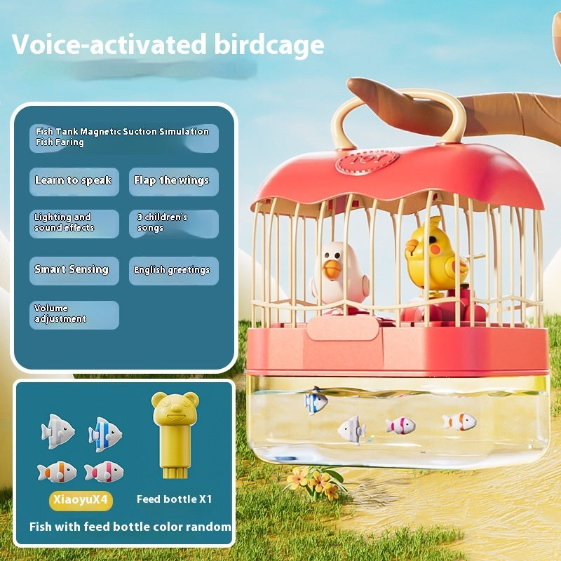 Cage à Oiseaux Chantants sur Aquarium