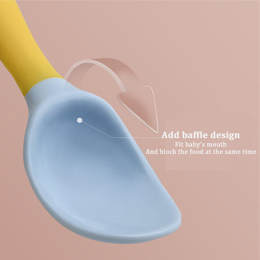 Cuillère et Fourchette en Silicone pour Bébé