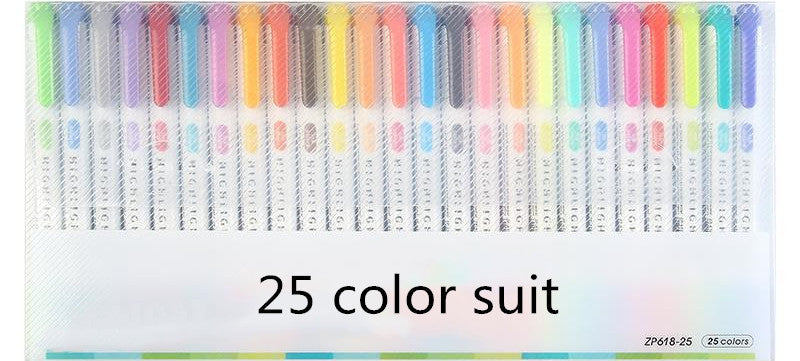 Feutres Double Tête en 25 Couleurs Eclatantes