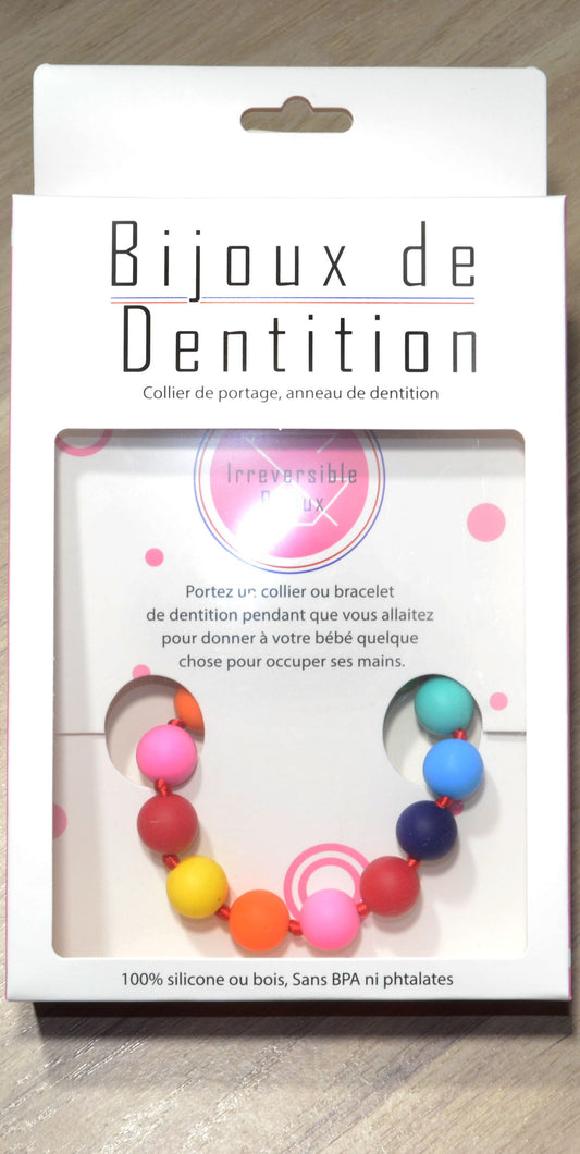 Bracelet bijou de dentition et de portage - Multicolore