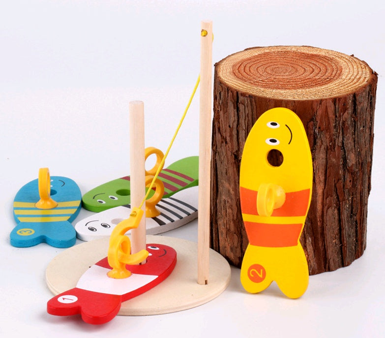 Jeu de Pêche Éducatif en Bois