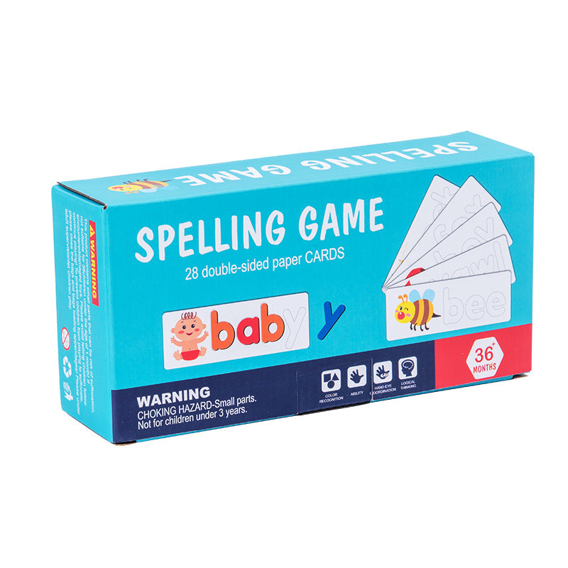 Jeu d'orthographe en bois pour apprendre l'anglais