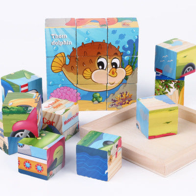 Puzzle 3D en Cube en Bois