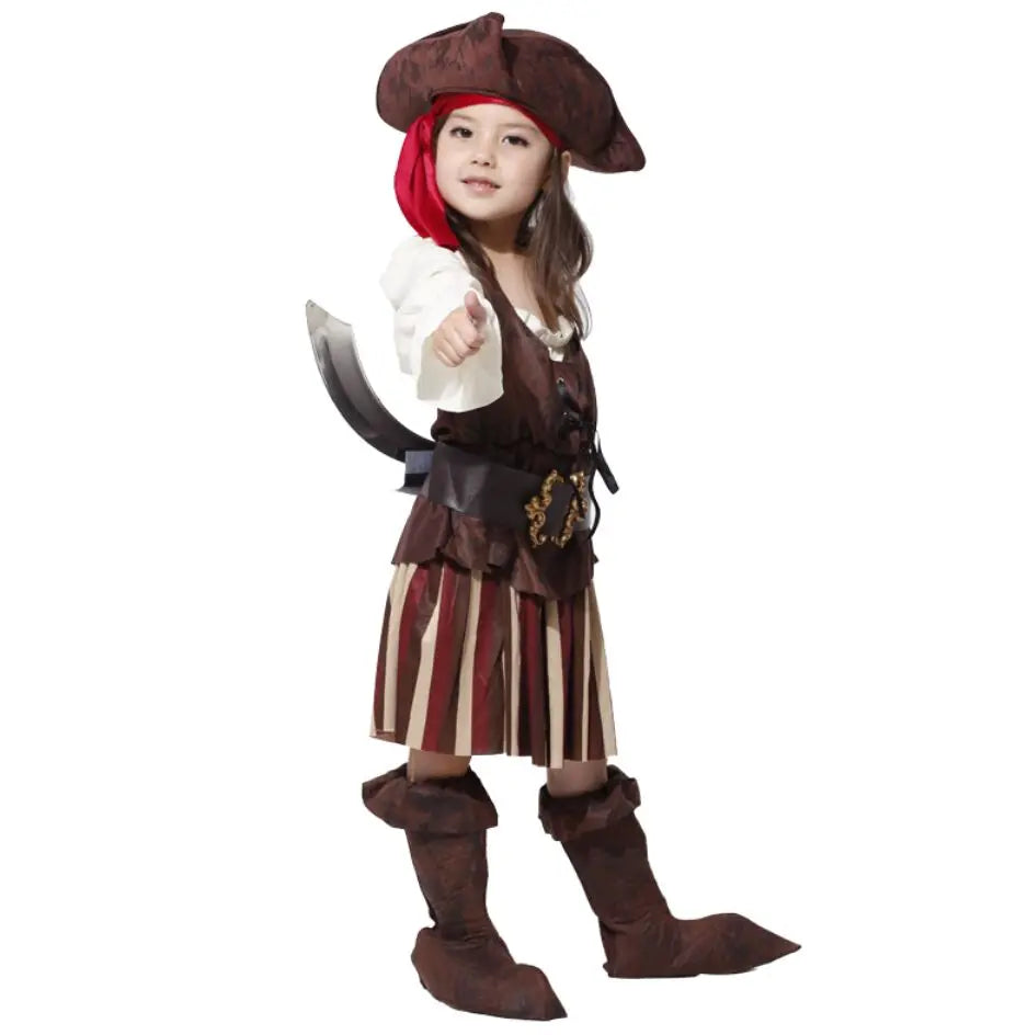 Costume de Capitaine Pirate pour Filles – Prête à Conquérir les Mers !