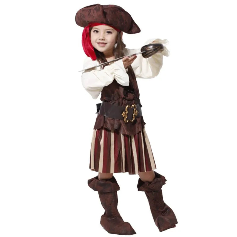 Costume de Capitaine Pirate pour Filles – Prête à Conquérir les Mers !