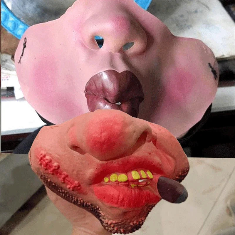 Masques en Latex Grimaces Drôles – Accessoire Humoristique pour Halloween