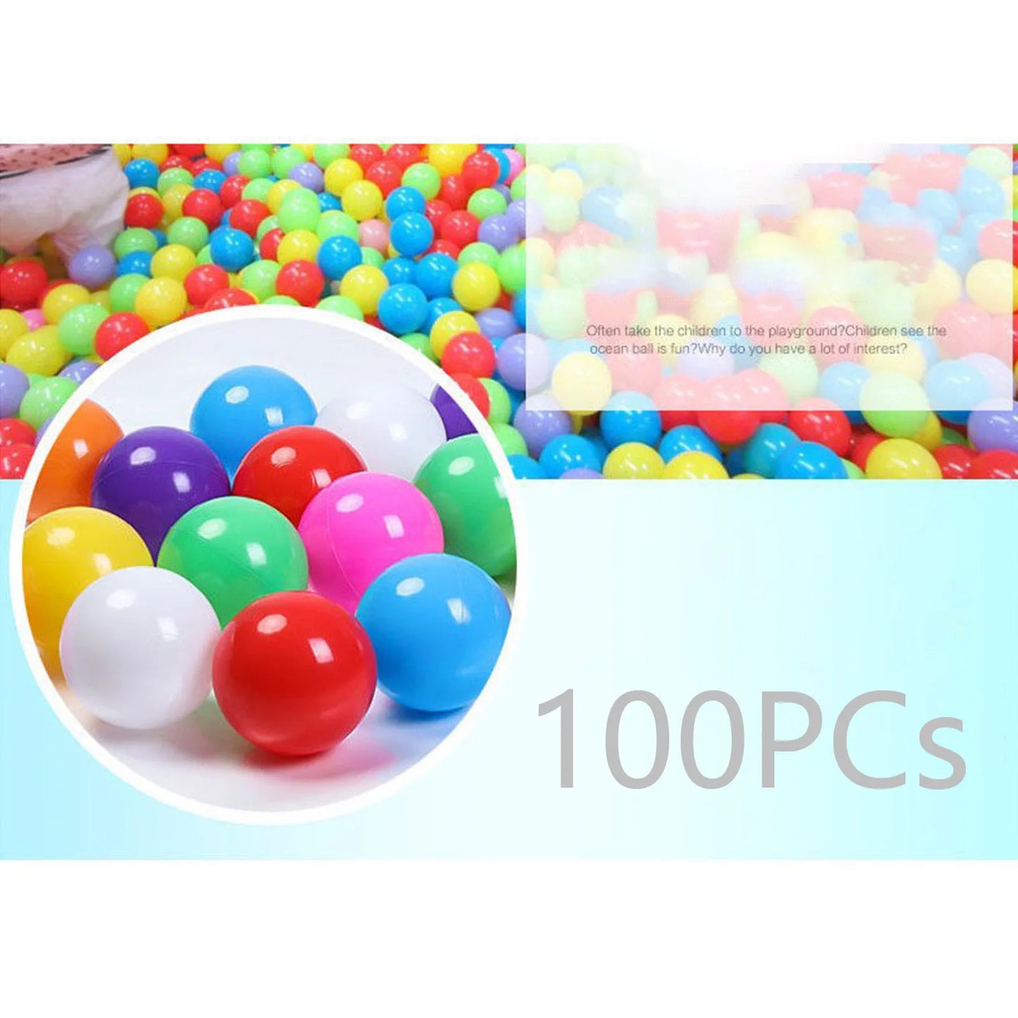 Lot de 50 ou 100 Balles Colorées et Douces pour Piscine à Balles