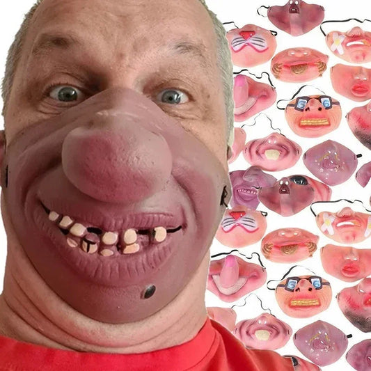 Masques en Latex Grimaces Drôles – Accessoire Humoristique pour Halloween