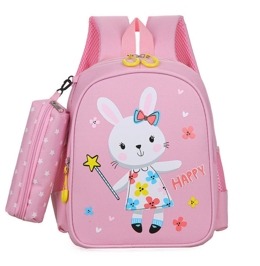 Cartable dessin animé adorable avec sa trousse assortie