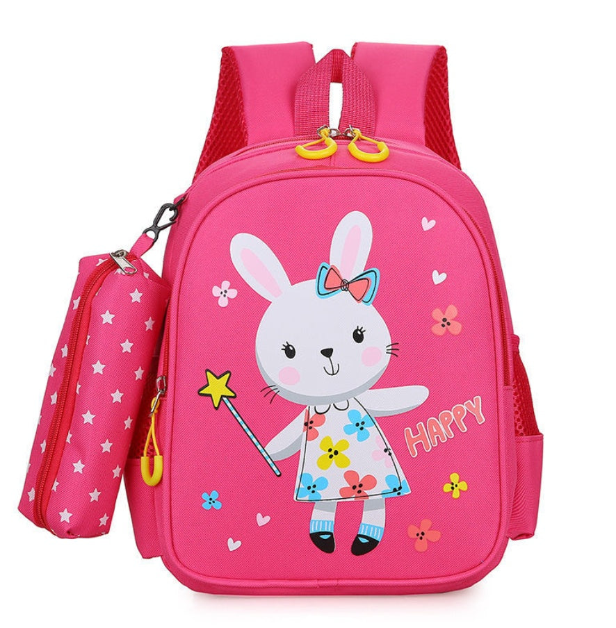 Cartable dessin animé adorable avec sa trousse assortie